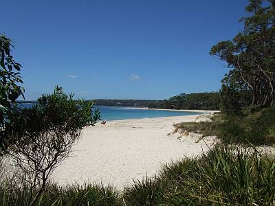 Huskisson Strand bei Sonnenschein