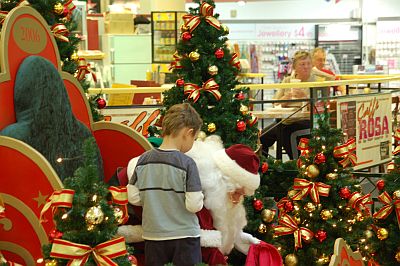 Geelong Weihnachtsmann im Shopping Center